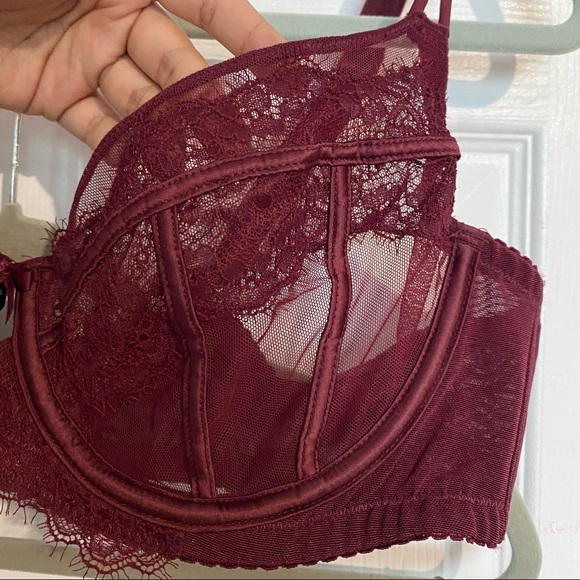 2 Piece Merlot Bra and Panty Set - Picture 6 of 16